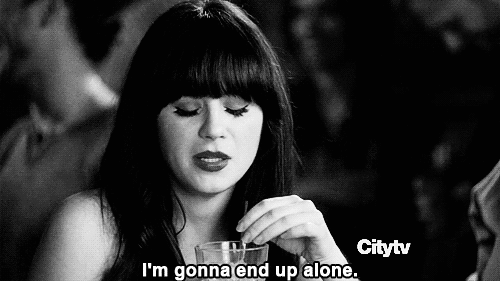 single girl alone